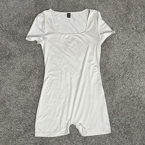 SHEIN White Short Sleeve Chemise